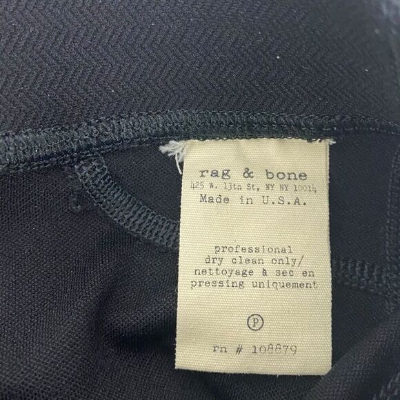 Rag & Bone The Lawson Leggings size Small Black Chevron Zippered Pull On - Picture 8 of 9
